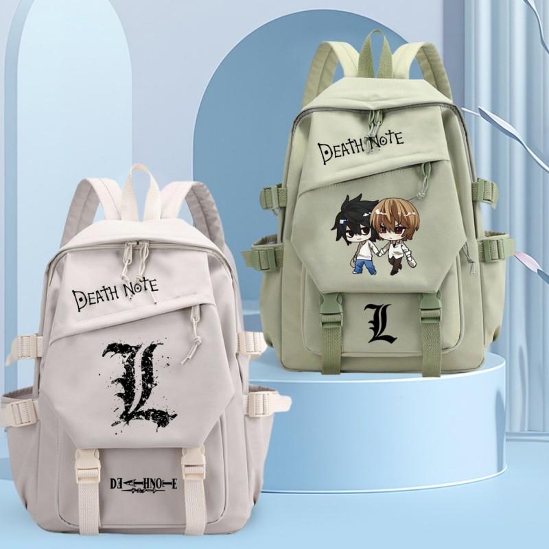 Anime Notebook L Light Yagami Cosplay School Backpack Teens Unisex Large Capacity Nylon Daily Use