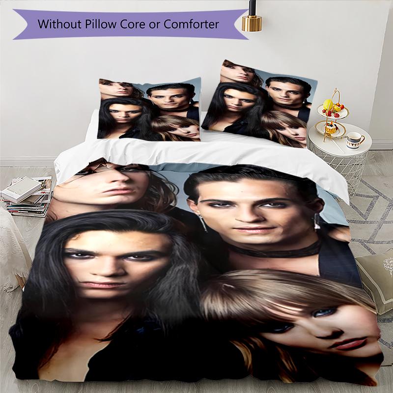 3pcs Maneskin Bedding Set Duvet Cover Closure Includes 1 Duvet Cover & 2 Pillowcases, Soft and Comfortable for All Seasons.