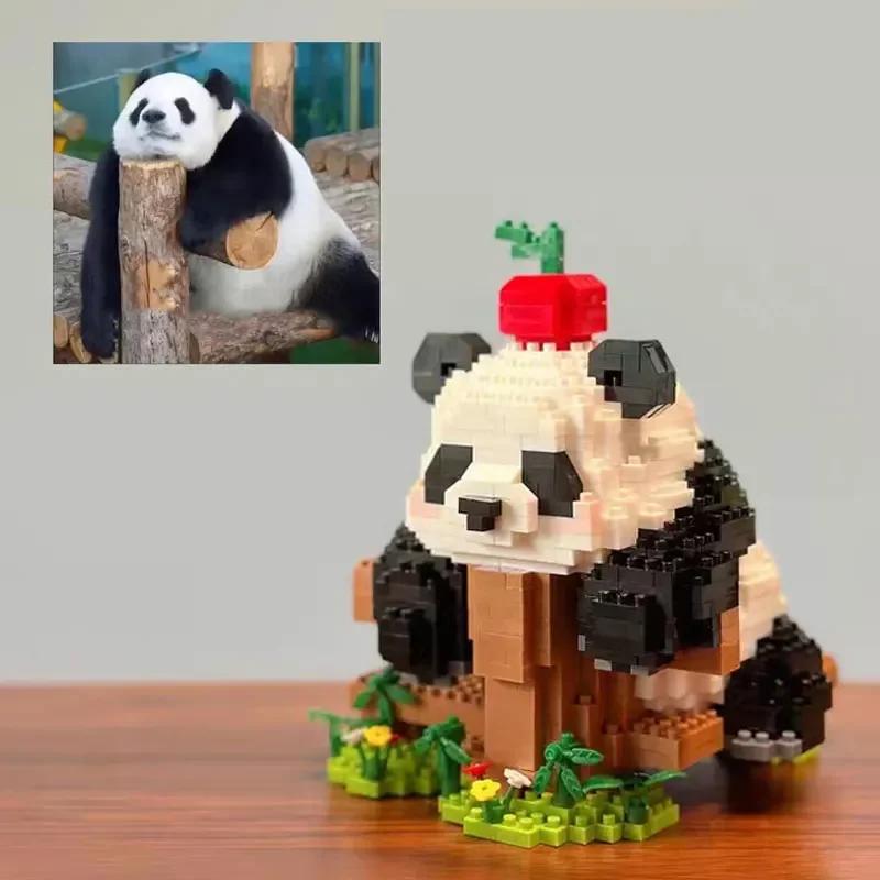 Lovely Panda Micro Building Blocks Kawaii Zoo Animal Educational Decoration Toys Exercise Hands-on Ability for Kids
