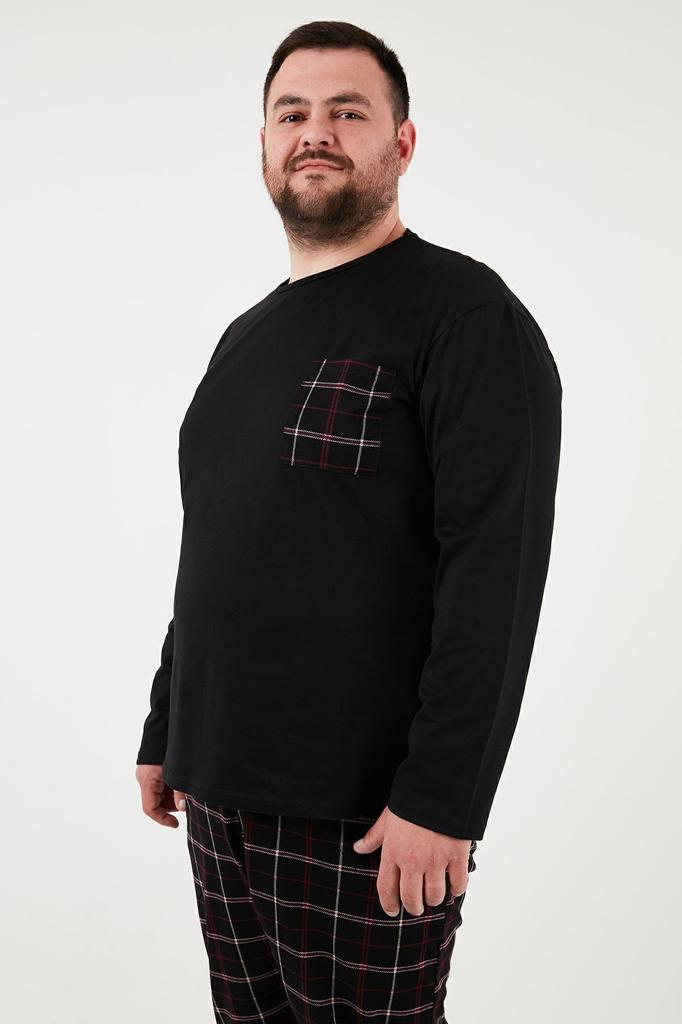 Men's Plus Size Plus Size Pajama Set Cotton Regular Fit Plus Size Pajama Set Men's Pajama Set