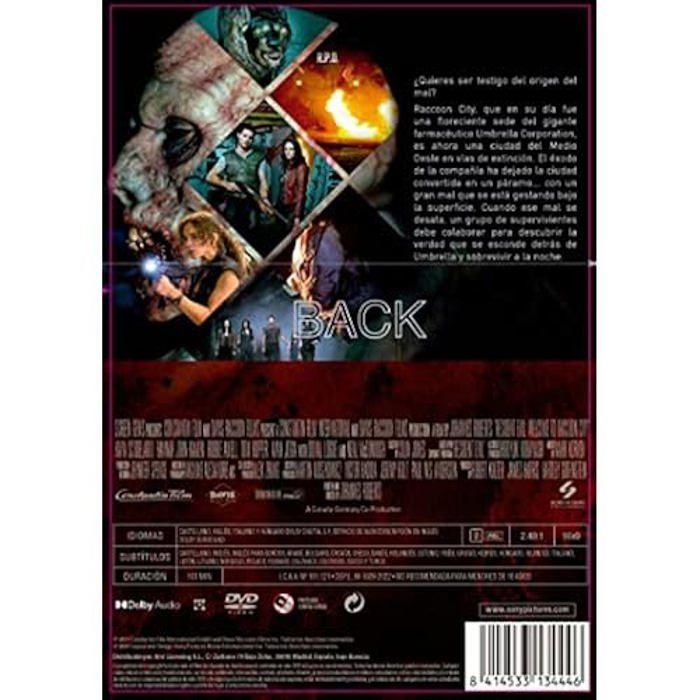 Dvd - sony - resident evil - bienvenidos à raccoon city - boîtier standard - 1 support inclus