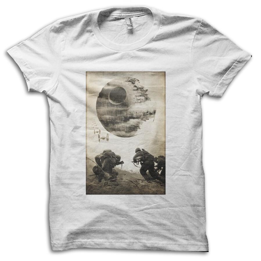 Death Star Invasion Poster Parody Sci-Fi Inspired by Star Wars T-shirt M5560 S разноцветный