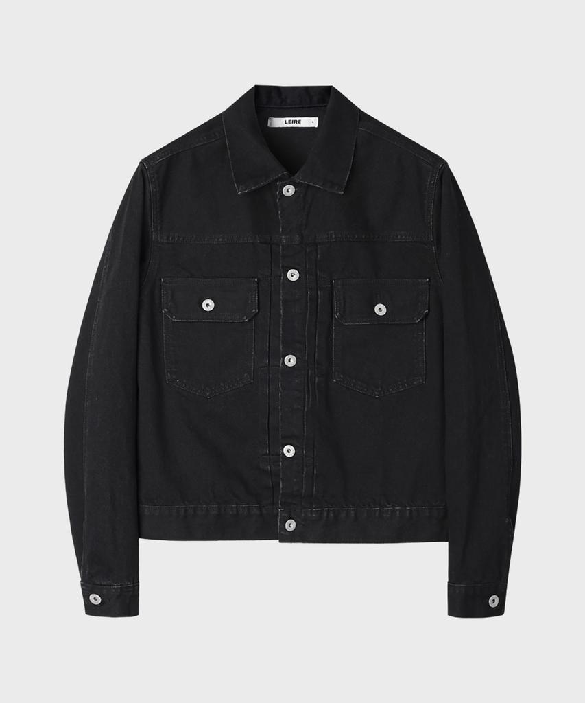 LEIRE Washed Denim Trucker Jacket [Washed Black]