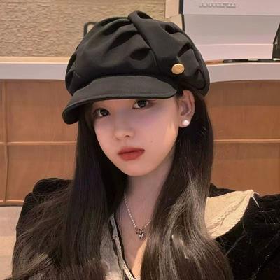 Dámský vintage baret Podzim Zima Teplá Ženská osmihranná čepice Korejská Jednobarevné Čepice Newsboy Dívčí Malířské Čepice Gorras