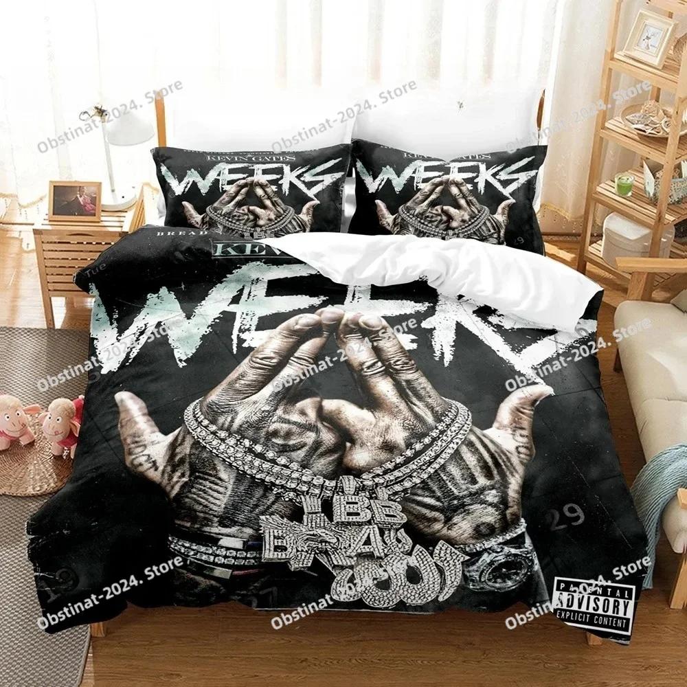 

Top Kevin Gates Beding Set Single Twin Printed Bed Linen Set With Pilowcase Bed Soft Duvet Cover Soft Single Double Quen Super King-Sized Dimensionsd 100*200cm Single