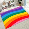 Colorful Rainbow Clouds Dream Sky Cartoon Rug for Bedroom Living Room Sofa Home Doormat Decor, Large Kid Play Non-slip Floor Mat