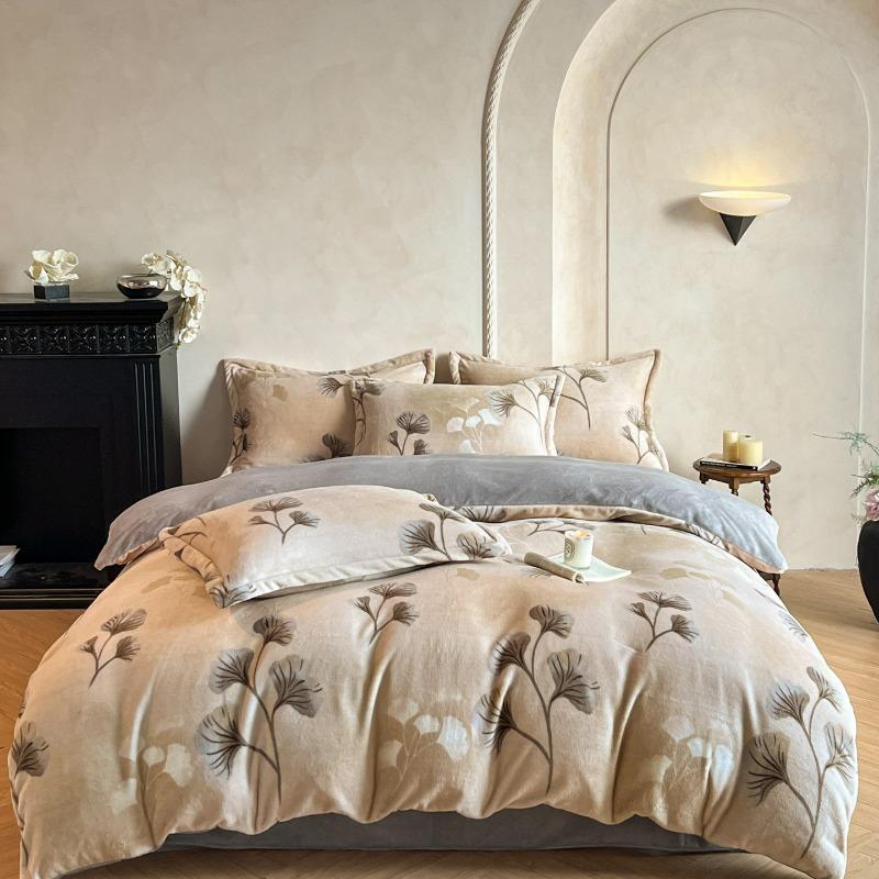 

Комплект постельного белья 2025 года, легкий и роскошный, из высококачественного флиса, плотность ткани 1,5 м/1,8 м, четырехсекционный, с принтом, теплый, с пододеяльником. 1.5m bed sheet 4pcs