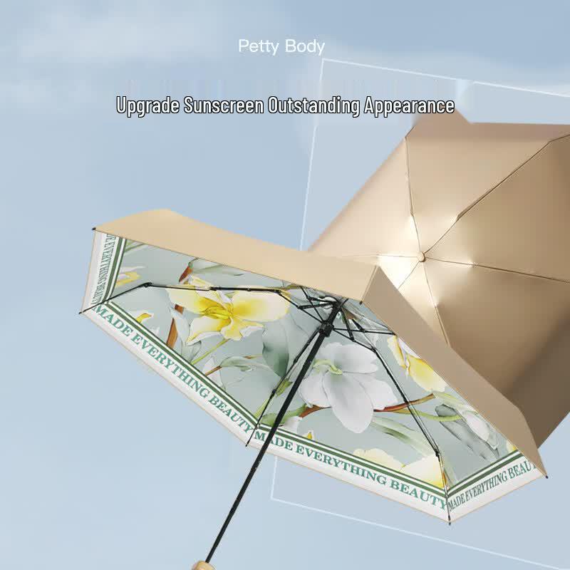 Xuqing Ultra-Compact Flat 6-Fold UV Travel Umbrella (2-Pack)