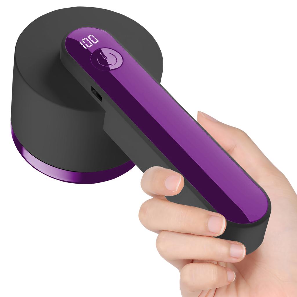 USB Rechargeable Lint Remover with Digital Display, 6-Blade Fabric Shaver 111mAh, Portable Sweater Shaver Bobble Remover