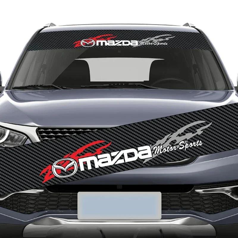 2025 Hot Car Front Windshield Reflective Sticker Rear Window Decals for Mazda 2 3 5 6 Axela Atenza Speed CX7 CX5 CX9 CX30 RX8 RX
