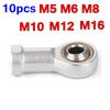 10PCS M5 M6 M8 M10 M12 Female Oscillating Right Left Thread Fish Eye Rod End Joint Machine Ball Bearing