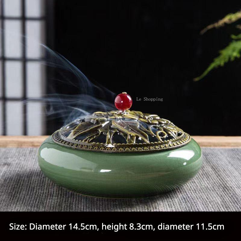 Ceramic Censer Stick Incense Holder Home Ancestral Hall Interior Zen Tea Ceremony Office Bedroom Decoration Aromath Appliances