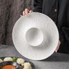 Qinkai 11-inch Nordic Style Ceramic Irregular Dinner Plate