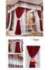 Double Layer Blackout Curtain Mosquito Net with Stainless Steel Bracket - Floor-Standing Design