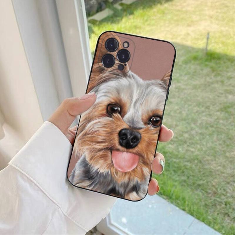 YNDFCNB Yorkshire Terrier Dog Phone Case For iPhone 6 7 8 Plus 11 12 13 14 Pro SE 2020 MAX Mini X XS XR Back Funda Cover