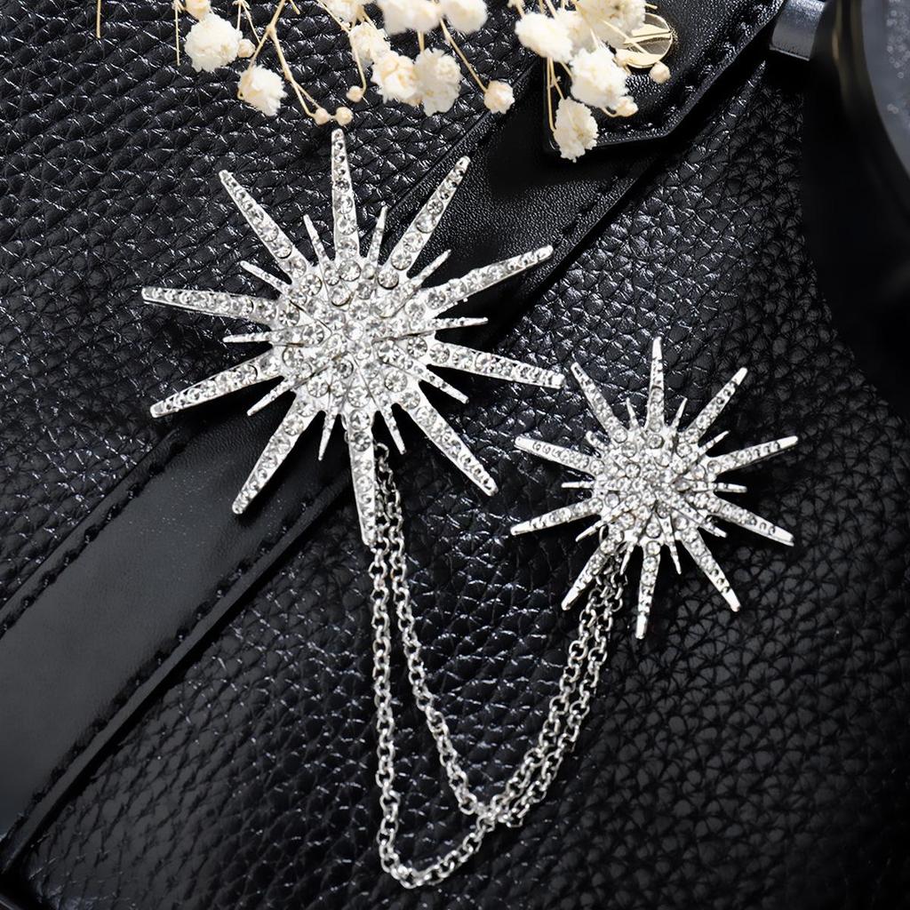 Men's High-End Honey Bee Tassel Brooch: Star, Crown, and Music Note Design Lapel Pin