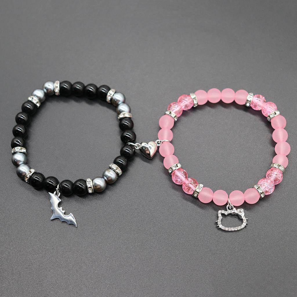 Bat Hello Cat Spider Friendship Bracelets Matching Bracelets for Couple Best Friends Bff Couple Bracelet Jewelry Gifts for Women
