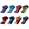 8 Pairs Funny Harajuku Casual Fashion Beer Grid Cotton Women and Men Ankle Socks