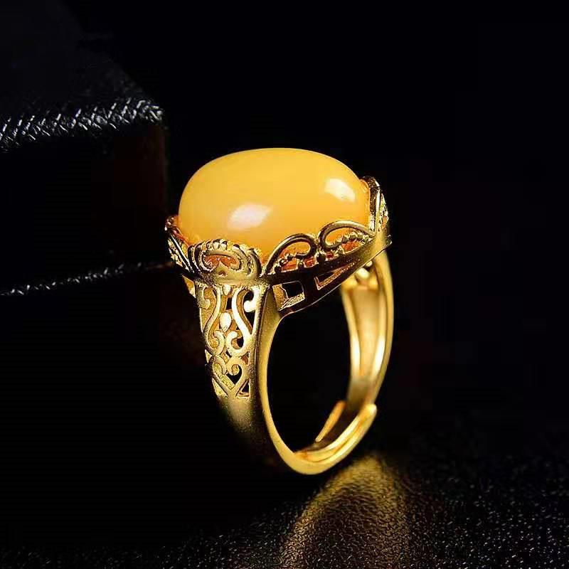 Solid 14k Yellow Gold Riing Yellow Amber Cut Citrine Natural Diamonds Engagement Ring Fine Jewelry Wedding Rings Gold