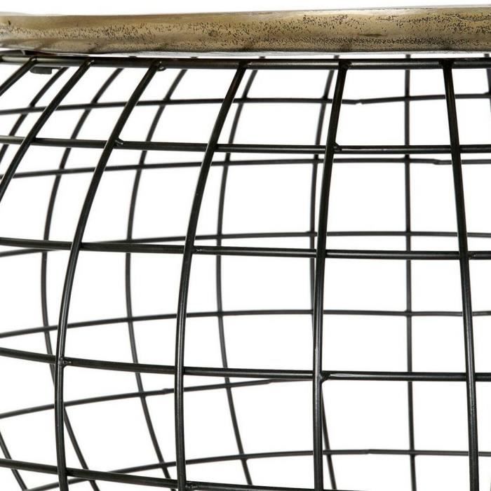 Table d'appoint noir doré aluminium (80 x 80 x 44 cm)