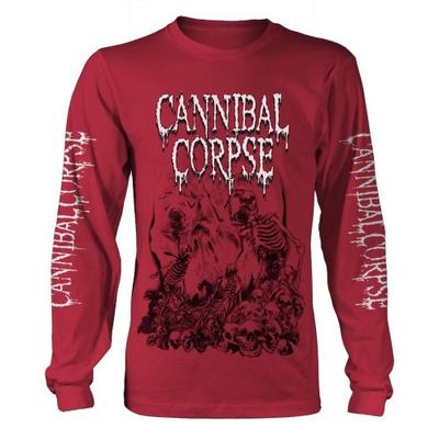 Koszulka z długim rękawem Cannibal Corpse dla dorosłych stos czaszek 2018