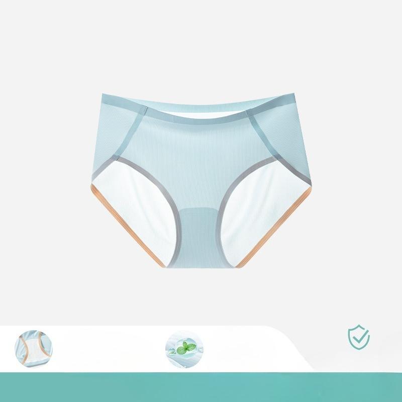 Female Spring and Summer 10a Anti  Bacterial Silk Crotch Ice Silk Breathable No Hip No Trace Briefs