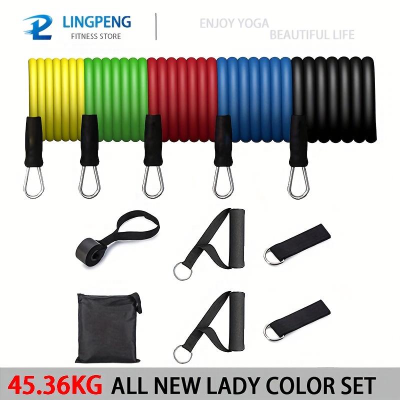 Fitness Pull Rope Resistance Rubber Band Yoga Elastic Belt Upgrade Training Stick Set Pilates Exercise Fitness Equipment