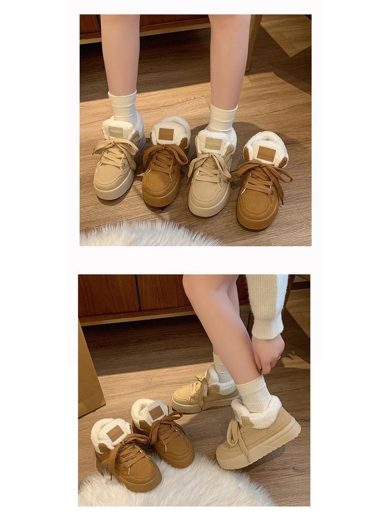 Women's Thick-Soled Fleece-Lined Winter Snow Boots - Casual Fashion Furry Shoes