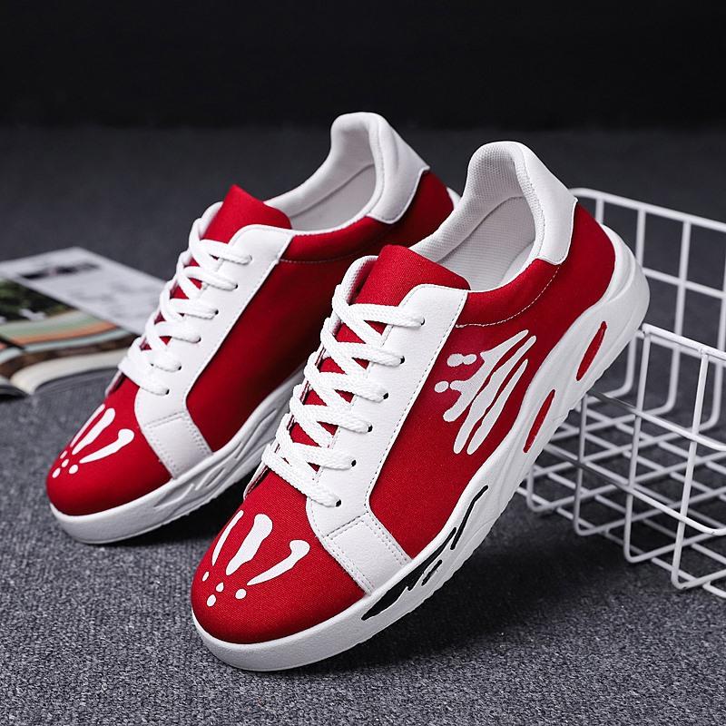 

Мода 2019 года, новейшая парусиновая обувь, дезодорант, дышащая мужская обувь, обувь Tide, нескользящая, мужская, студенческая, повседневная мужская обувь, мужские мокасины 6 красный