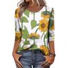 Long Sleeve Shirts for Women Womens Long Sleeve Tops Long Sleeve Tops for Women Long Sleeve T Shirt Women with Sunflower Print Casual Crew Neck Design
