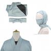 COSSA Cosplay Costume Set for Ninjutsu Academy and 6th Halloween Costume Set with Hood Ninja/Tama 1st, 2nd, 3rd, 4th, 5th, Graders, (White-Green, XXL)