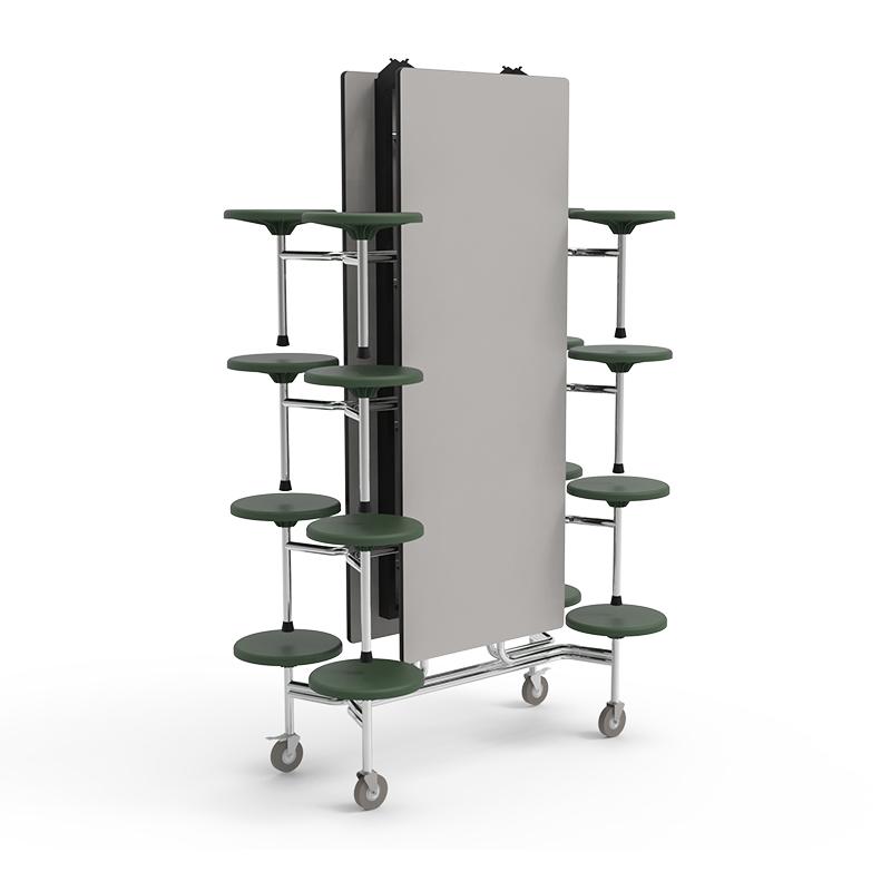 Rectangular 16-seat table and chair set School canteen Canteen Folding table School hotel restaurant