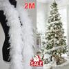 2M Wedding Supplies Cosplay Fluffy Party Garland Grament Accessaries Christmas Tree Decor Feather Boa Strip Xmas Ribbon Feathers