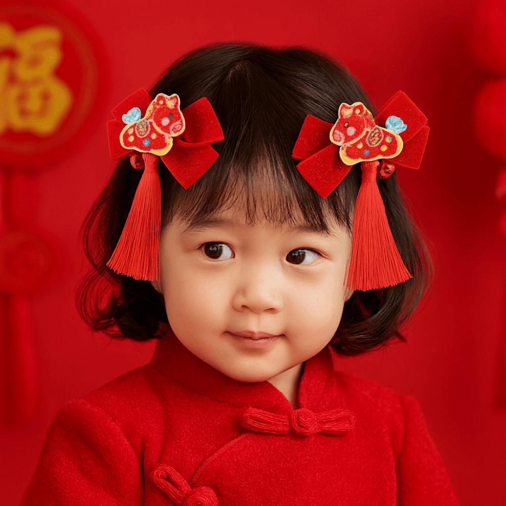 Cartoon Tassel Hairpin Horse New Year Hair Accessory Hanfu Traditional Chinese Hair Clip  Daily