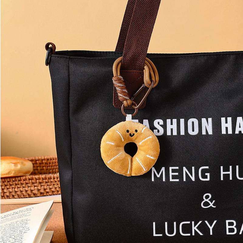 1PC Cute Backpacks Soft Decorative Bread Keychain Durable Sturdy Practical Plush Wallets Delicate Touch Gift