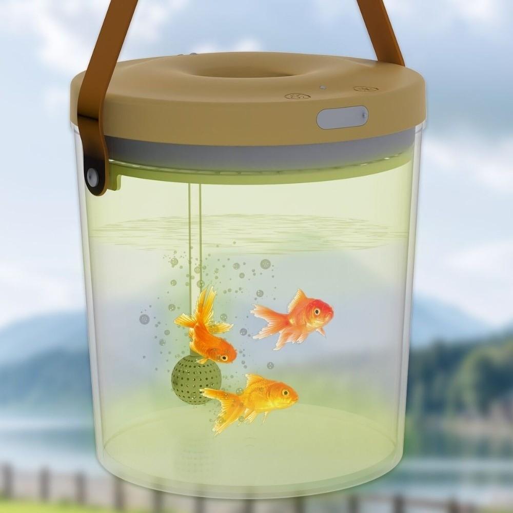 Transparent Oxygen Filled Fish Tank PC Plastic Handheld Fish Tank Ecological Fish Tank Home Decor