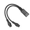 Splitter Power Plug Cord IEC320 C14 Male to Dual IEC320 C5 Female Power Cord for Laptop Power Adapter 100‑250V