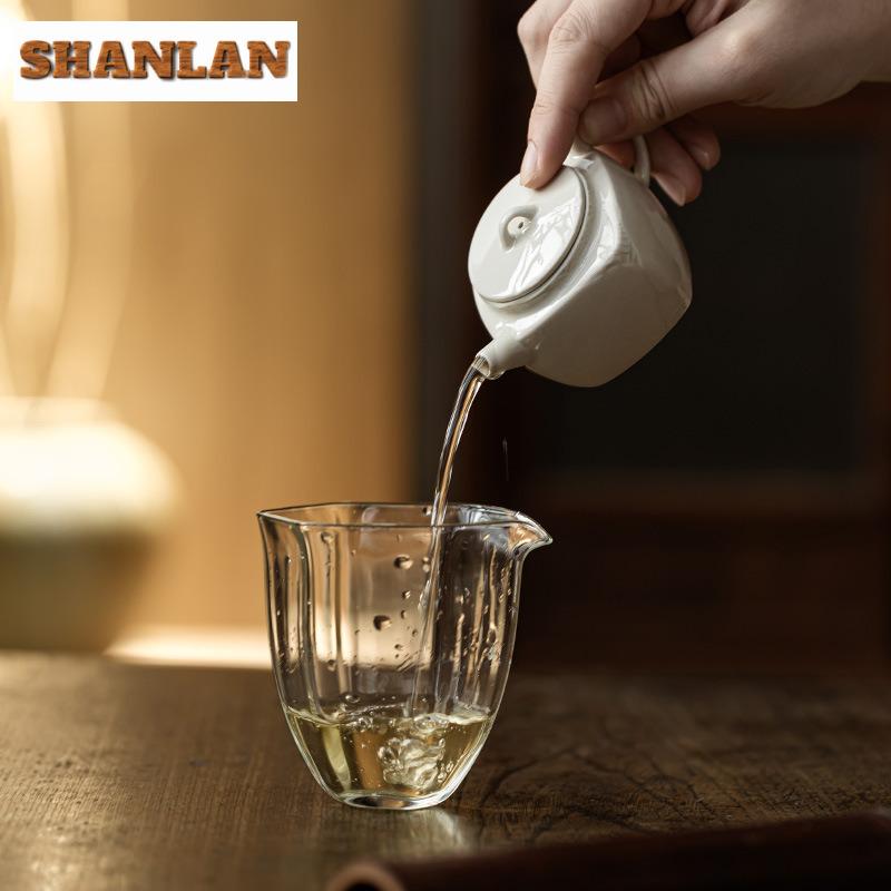 90 ml quadratische Teekanne mit Pflanzenasche-Glasur, traditionelle Teekanne mit Siebeinsatz, Teekessel zum Ziehenlassen mit Filter, Zubehör für die Teezeremonie