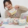 Portable Cartoon Printed Coin Purse Polyester Small Pouch Floral CCD Camera Storage Pouch Keys