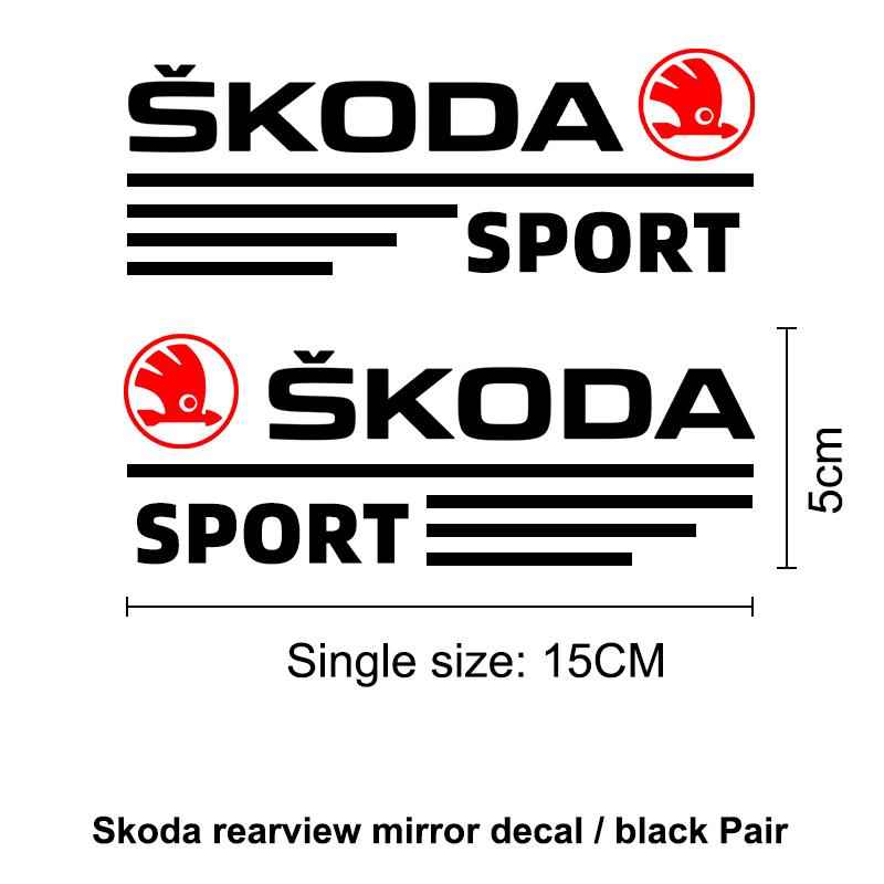 2 Pack Car Stickers Rear View Mirror Side Decorative Decals for F8 Octavia, Scala, Rapid, Kamiq, Kodiaq, Fabia, Superb, Karop ZS8