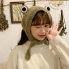 Autumn Crochet Knitted Big Eye Frog Cartoon Knitted Caps Ear Protective Frog Hat Beanie Hats