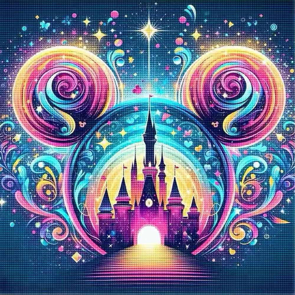 Disney Mickey DIY Diamond Paintings Mouse Handmade Round Diamond Mosaic Landscape Diamond Embroidery Art Holiday Gift