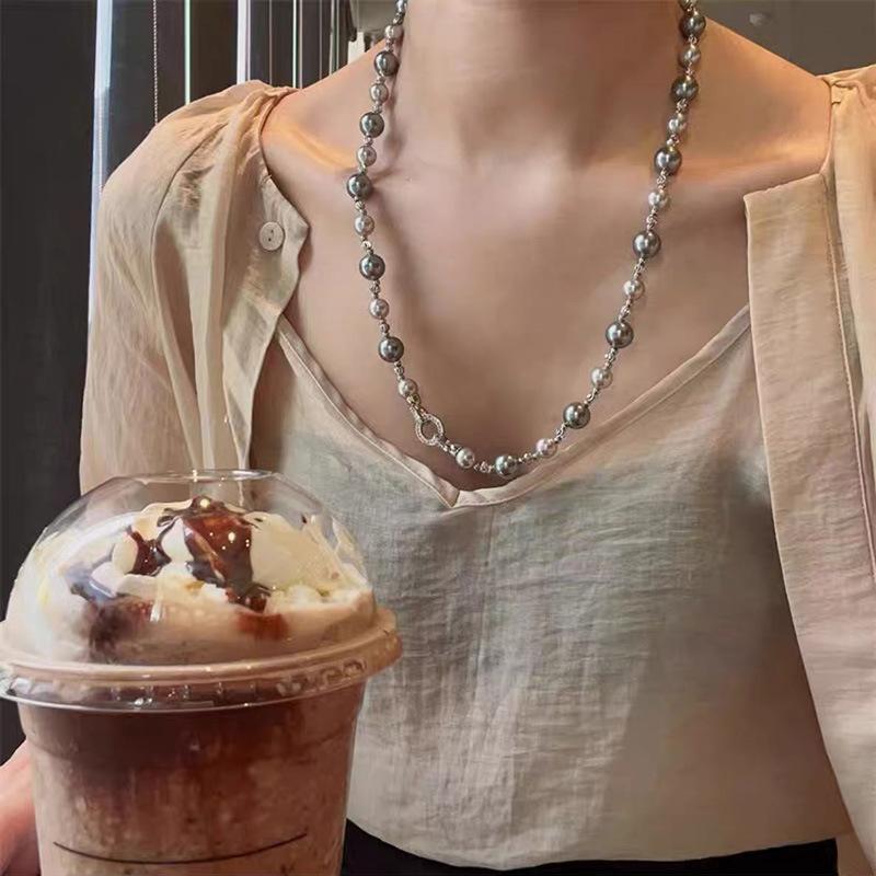 

Tooxika Роскошное Простое Жемчужное Ожерелье Шампань Золотого Цвета, Сладкий Прохладный Ветер, Темпераментная Цепочка на Ключицу, Цепочка-Джемпер