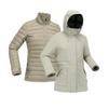 Solid Color Hooded Mid-Length 3-in-1 Jacket Women's Chalk Grey