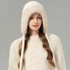 Autumn and winter new fox hairball hat women's warm ear protection Lei Feng hat shows a small face and cold protection thickened plush hat