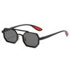 Gradient Unisex Polarized Sunglasses Indian Style Anti-UV Glasses Double-bar Square Sunnies  Party