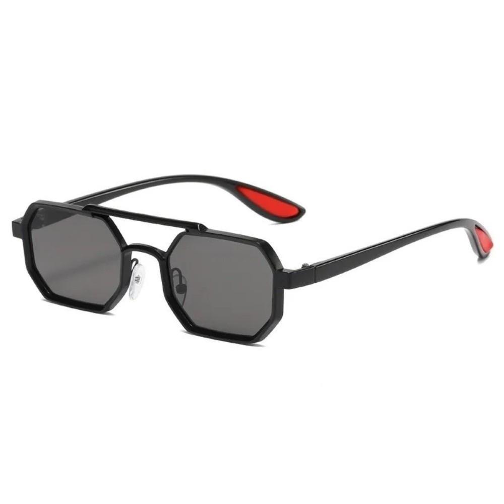 Gradient Unisex Polarized Sunglasses Indian Style Anti-UV Glasses Double-bar Square Sunnies  Party