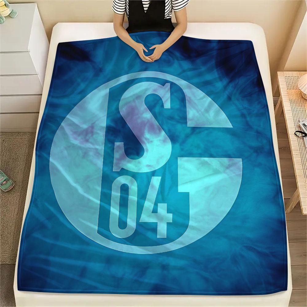 1PC FC Schalke 04 Patterned Flannel Blanket Suitable For All Seasons for Home Decor Warmth and Comfort Gifts Holiday Present