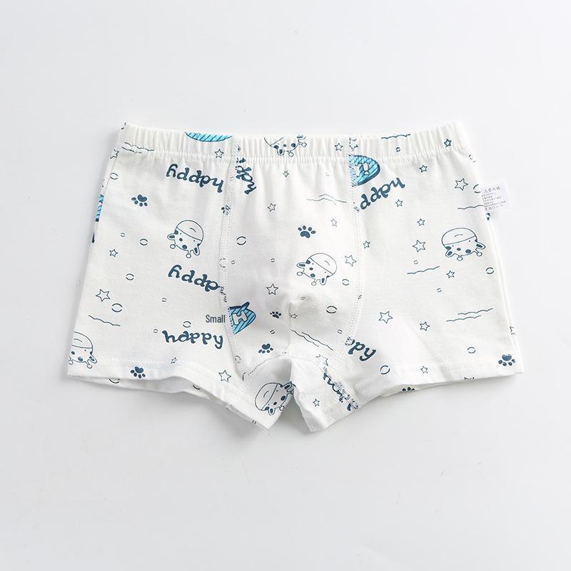 Dětské kreslené bavlněné boxerky se středním pasem - Prodyšné studentské spodní prádlo třídy A