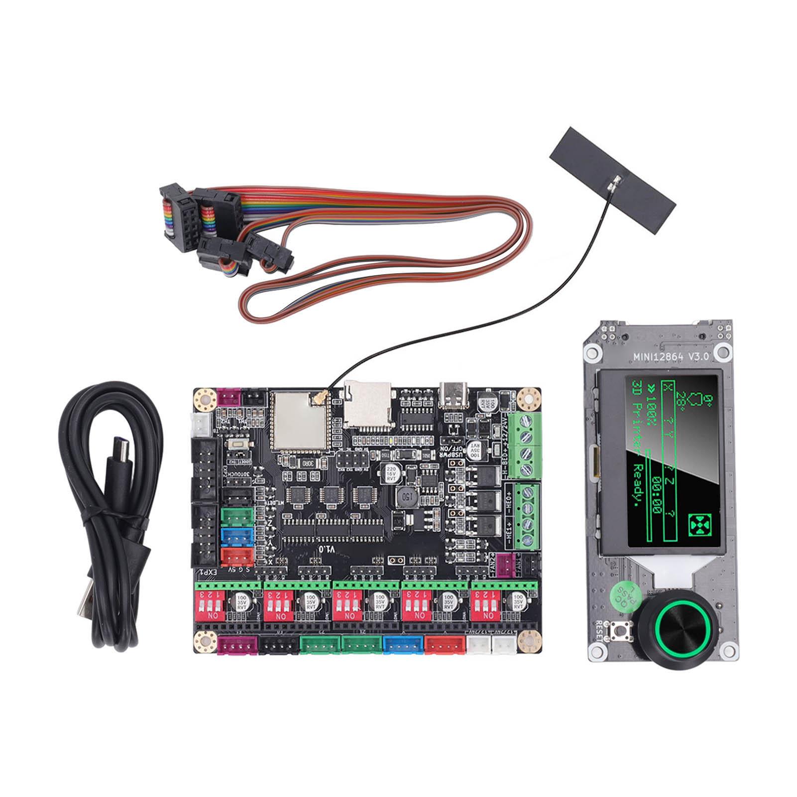 

3D Printer Motherboard Kit Control Board with LCD Screen Mainboard Controller Accessories DC12~24V